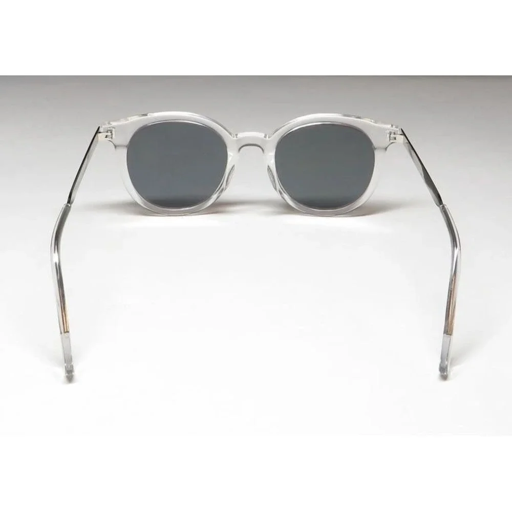 Oscar by Oscar de la Renta Sunglasses Clear Frame Pink Green Mirrored Lenses NEW